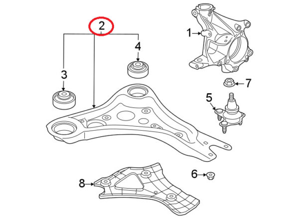 NEW VOLKSWAGEN ID.4 FRONT RIGHT TRACK CONTROL ARM 1EA407152A ORIGINAL - Image 7