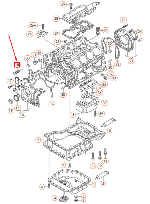NEW VOLKSWAGEN PHAETON GP4 OIL SPRAY JET 077115540B - Image 9
