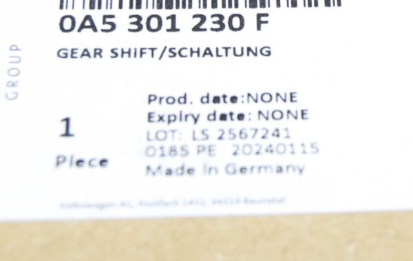 NEW VOLKSWAGEN TRANSPORTER T5 MANUAL SHIFT ROD SELECTOR FORK 0A5301230F ORIGINAL - Image 7