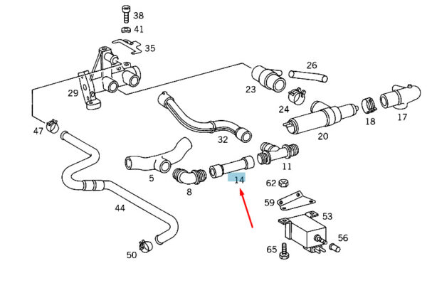 NEW MB SL R129 IDLE AIR SYSTEM DISTRIBUTOR LINE HOSE A1190941082 ORIGINAL - Image 7