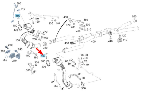 NEW MERCEDES-BENZ C W205 AMG EXHAUST BOLT A2109900904 ORIGINAL - Image 7