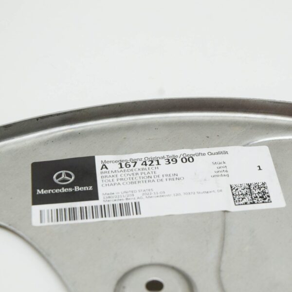 NEW MERCEDES-BENZ GLE W167 FRONT LEFT BRAKE DISC PROTECTION A1674213900 ORIGINAL - Image 7