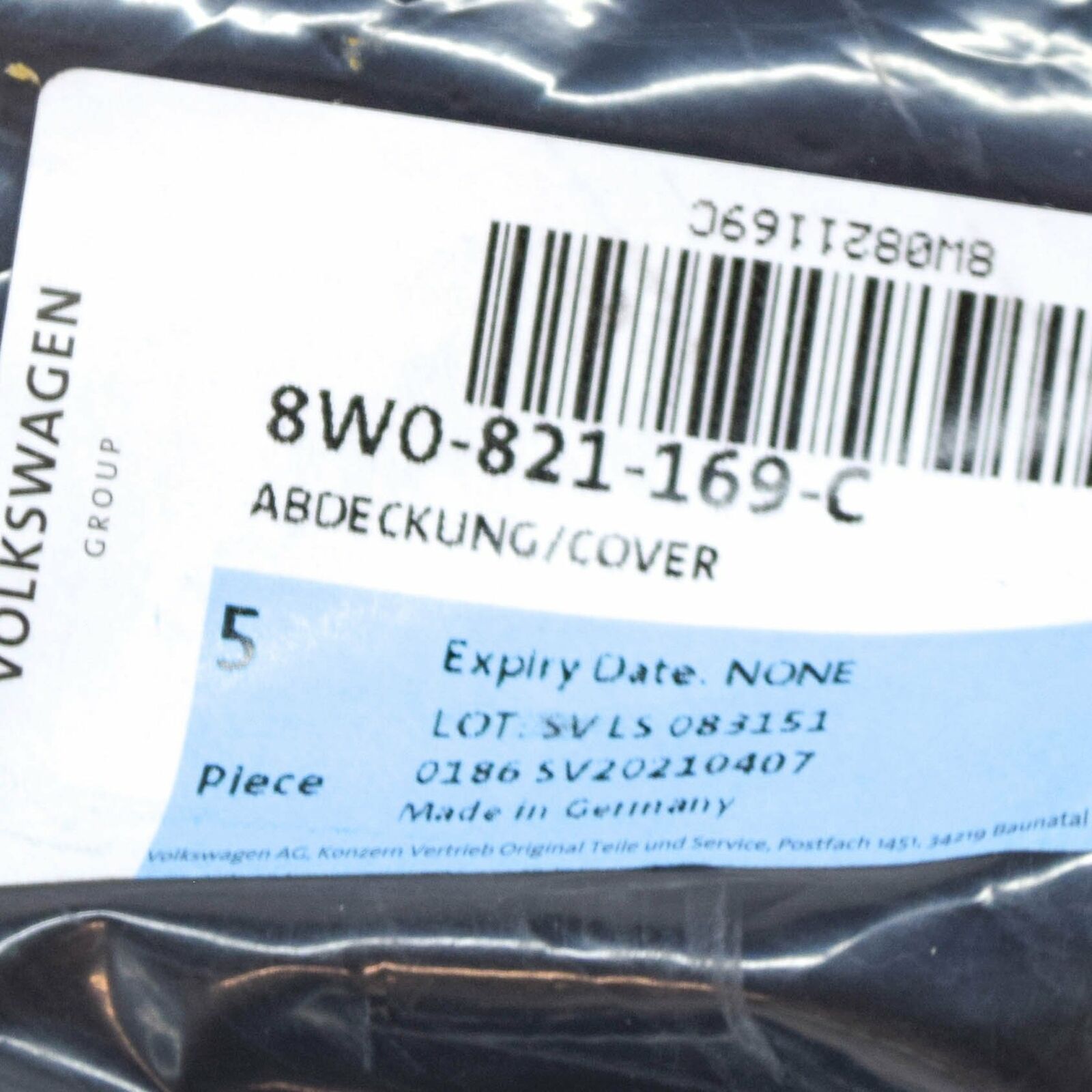 NEW AUDI A4 B9 FRONT LEFT INNER WING PLASTIC 8W0821169C ORIGINAL 7 NEW AUDI A4 B9 FRONT LEFT INNER WING PLASTIC 8W0821169C ORIGINAL - Image 7