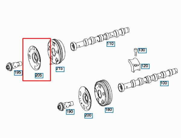 NEW MERCEDES BENZ C W204 EXHAUST RIGHT WHEEL IMPULSE A2720510839 ORIGINAL - Image 7