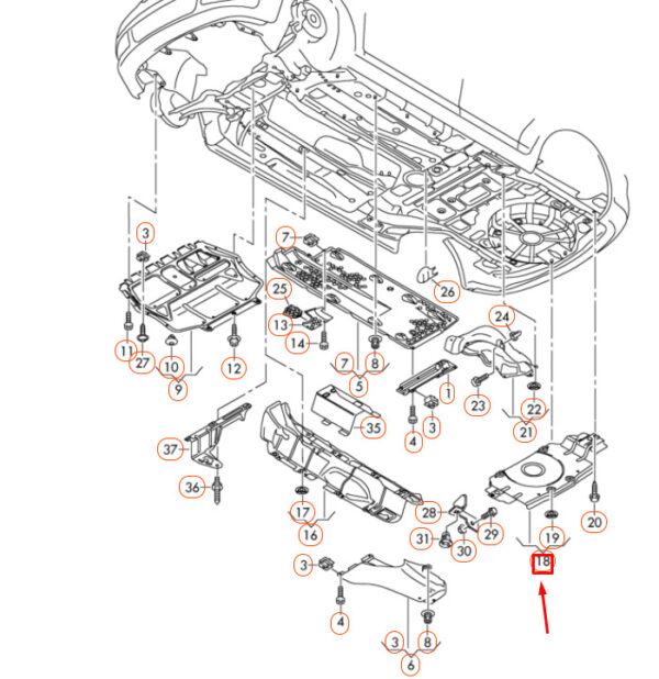 NEW AUDI A3 8P REAR SILENCER HEAT SHIELD 5K7825711 - Image 9