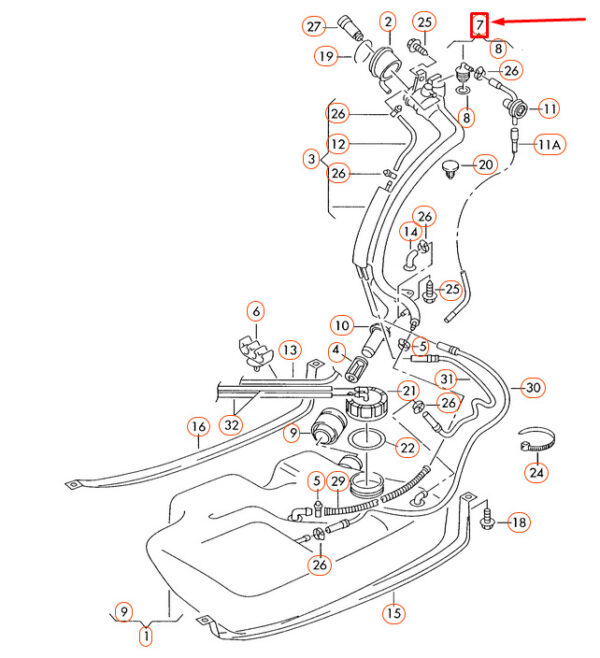 NEW VOLKSWAGEN SHARAN 7M GRAVITY VALVE 7M3201751 - Image 9