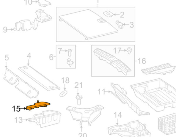 NEW MB GLK X204 INTERIOR TRUNK MAT RIGHT LINER A2046800097 ORIGINAL - Image 7