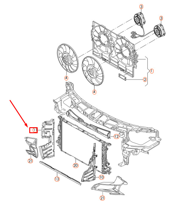 NEW AUDI A6 C7 RADIATOR SUPPORT BAFFLE RIGHT AIR GUIDE 4G0121284T 9 NEW AUDI A6 C7 RADIATOR SUPPORT BAFFLE RIGHT AIR GUIDE 4G0121284T - Image 9