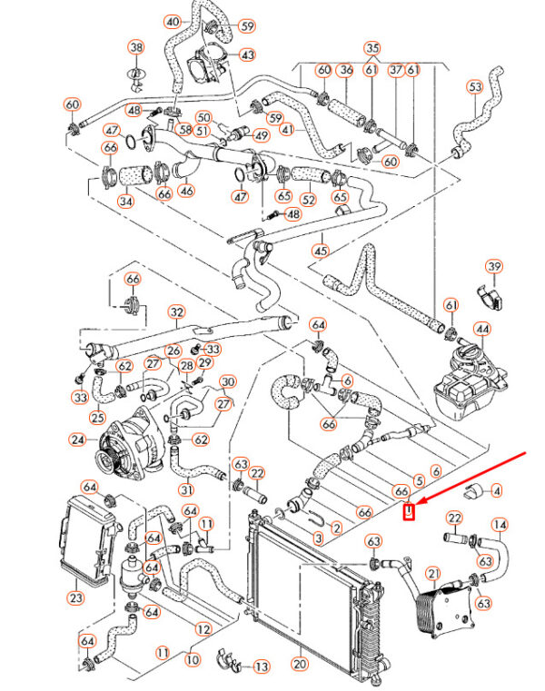 NEW AUDI A4 B7 RADIATOR UPPER HOSE 8E0121070B ORIGINAL - Image 7