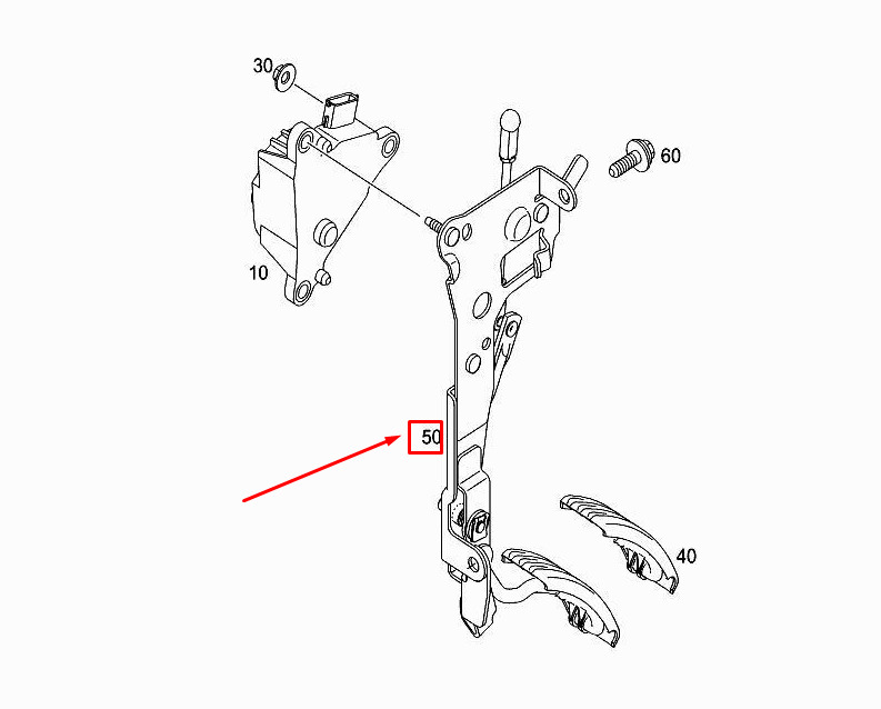 NEW MERCEDES-BENZ CITAN W415 ACCELERATOR PEDAL BRACKET A4153000304 ORIGINAL 7 NEW MERCEDES-BENZ CITAN W415 ACCELERATOR PEDAL BRACKET A4153000304 ORIGINAL - Image 7