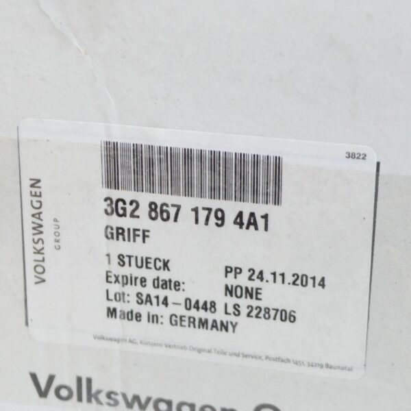 NEW VW PASSAT B8 3G FRONT LEFT DOOR INTERIOR HANDLE RHD 3G28671794A1 ORIGINAL - Image 7