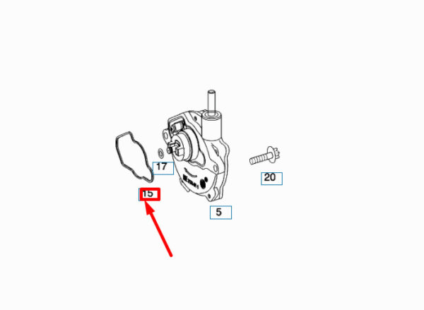 NEW MB CLK C209 VACUUM PUMP TO CAMSHAFT HOUSING SEALING A271238018064 ORIGINAL - Image 7