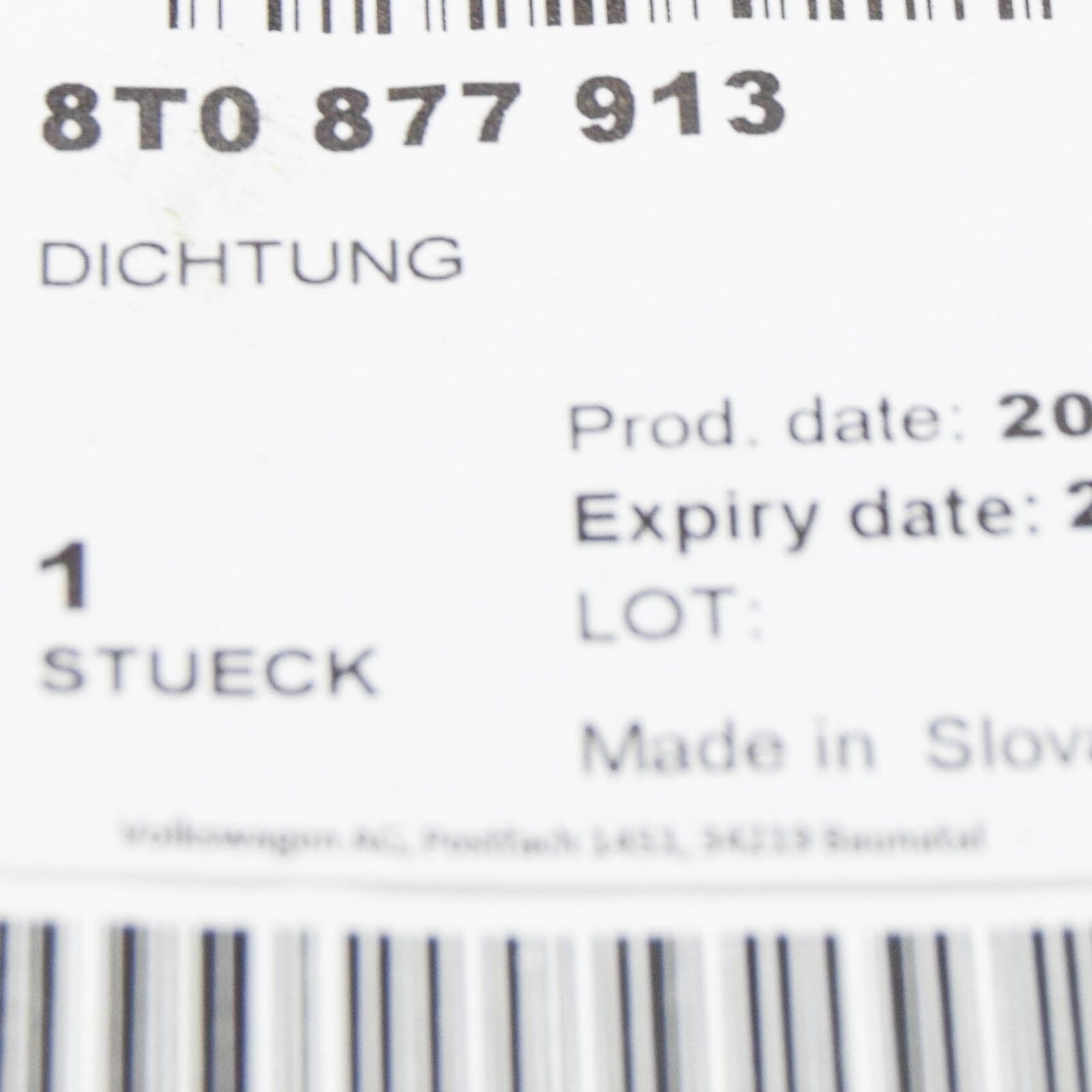 NEW AUDI A5 SPORTBACK 8T REAR SUNROOF SEAL 8T0877913 ORIGINAL 7 NEW AUDI A5 SPORTBACK 8T REAR SUNROOF SEAL 8T0877913 ORIGINAL - Image 7