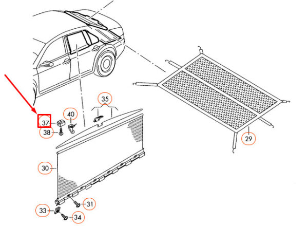 NEW VOLKSWAGEN PASSAT 3C B6 SUNSHADE HOOK SUPPORT 3C4867895 ORIGINAL - Image 7
