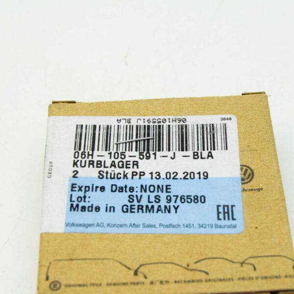NEW AUDI A3 8P ENGINE LOWER CRANKSHAFT BEARING 06H105591JBLA ORIGINAL - Image 7