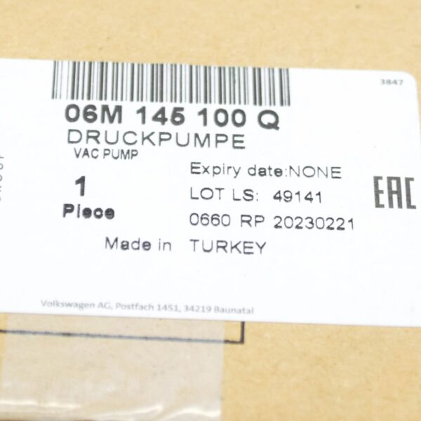 NEW AUDI A4 AVANT B9 VACUUM PUMP 06M145100Q ORIGINAL - Image 7