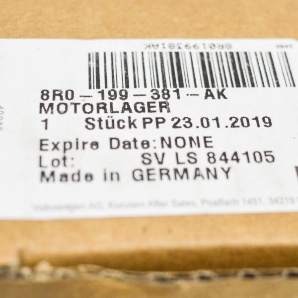 NEW AUDI Q5 8R RIGHT ENGINE MOUNT 8R0199381AK 2.0 PETROL ORIGINAL - Image 7