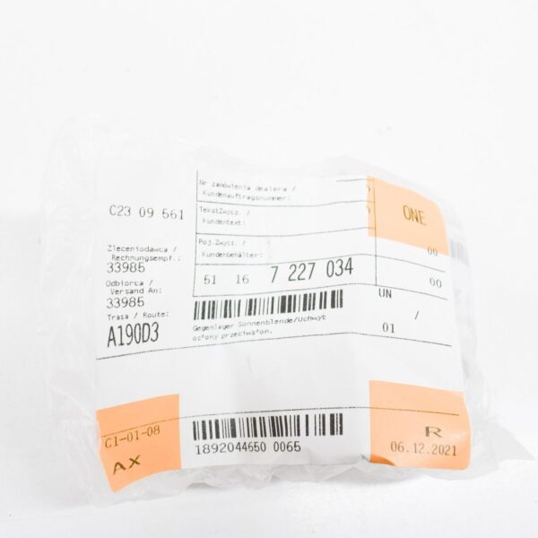 NEW BMW 7 F01, F02 FRONT SUN VISOR BRACKET 7227034 51167227034 ORIGINAL - Image 7