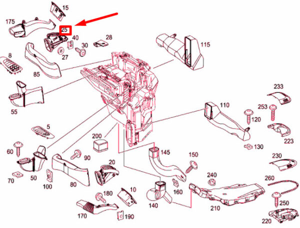 NEW MB VITO W639 DASHBOARD RIGHT OUTSIDE LATERAL NOZZLE A63983002549F75 - Image 9