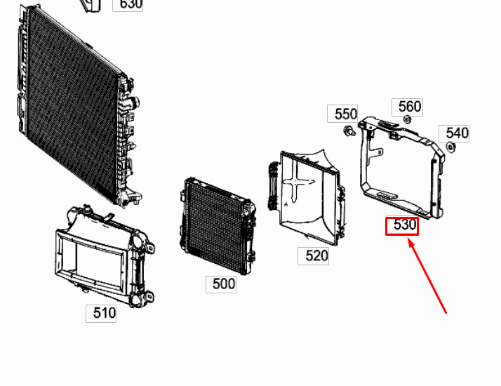 NEW MERCEDES-BENZ C W205 FRONT LEFT RADIATOR MOUNT BRACKET A2055003900 ORIGINAL 7 NEW MERCEDES-BENZ C W205 FRONT LEFT RADIATOR MOUNT BRACKET A2055003900 ORIGINAL - Image 7