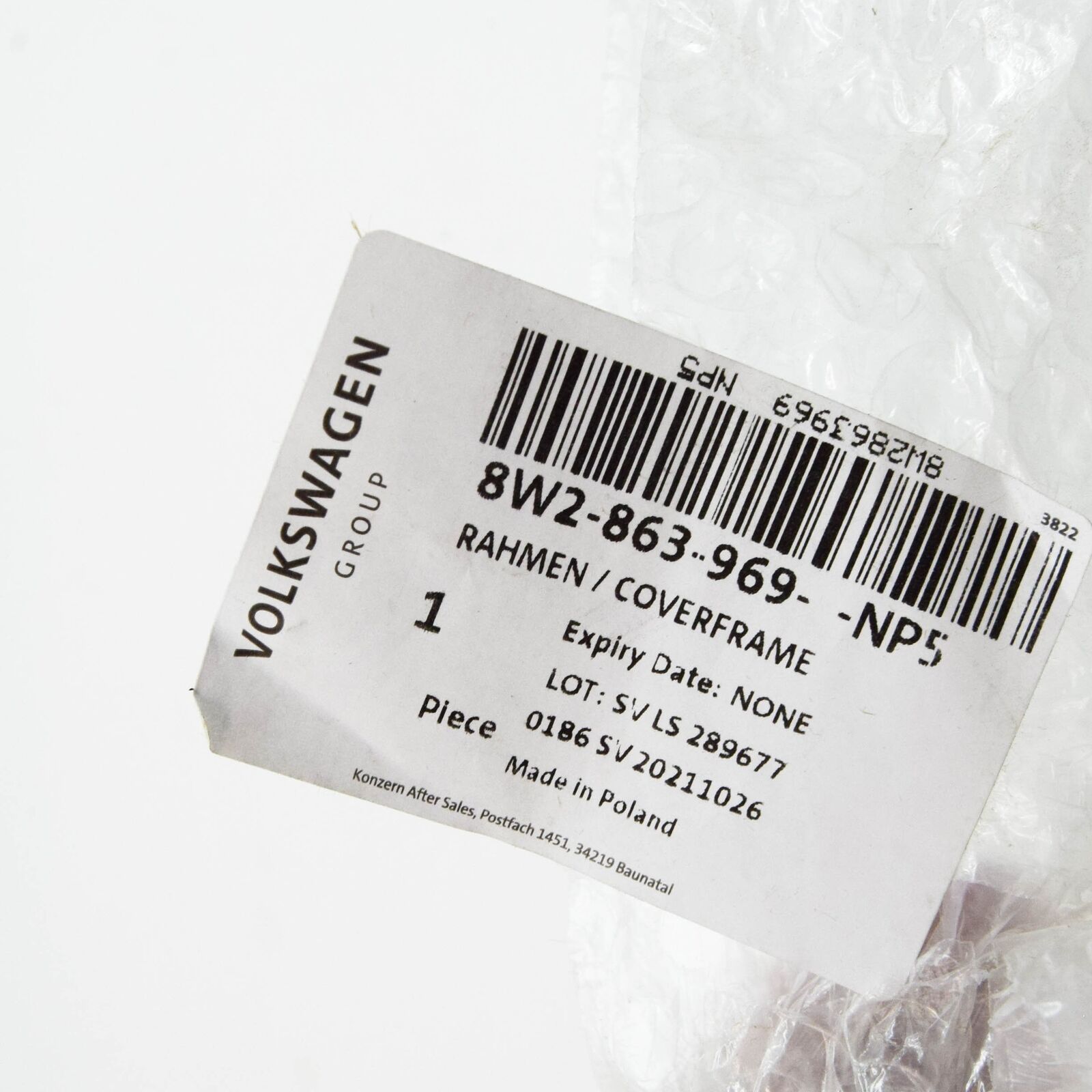 NEW AUDI A4 B9 CENTER CONSOLE COVER FRAME RHD 8W2863969NP5 ORIGINAL 7 NEW AUDI A4 B9 CENTER CONSOLE COVER FRAME RHD 8W2863969NP5 ORIGINAL - Image 7