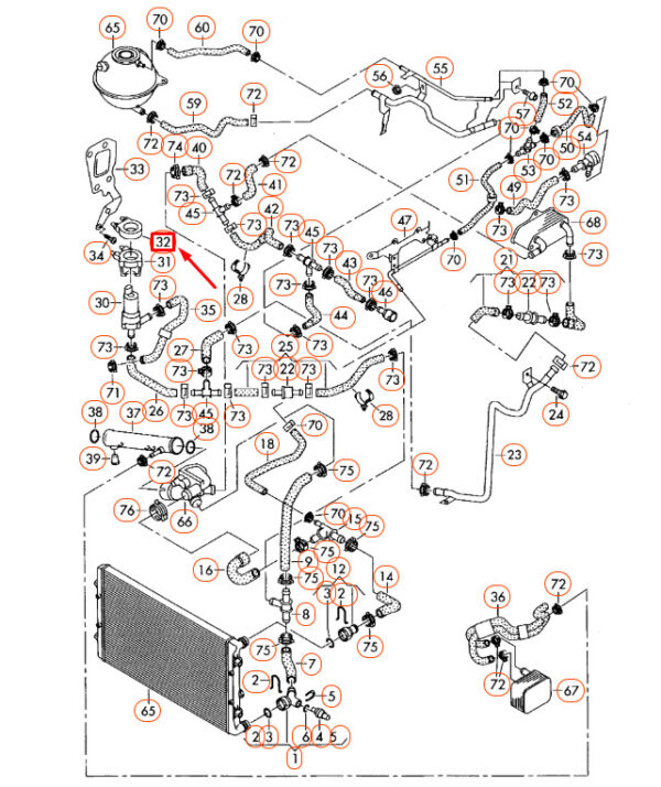 NEW VOLKSWAGEN EOS AUXILIARY WATER PUMP MOUNT 035959209F ORIGINAL - Image 7