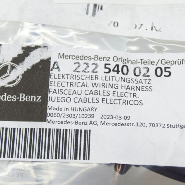 NEW MERCEDES-BENZ S W222 FRONT LEFT SHOCK ABSORBER HARNESS A2225400205 ORIGINAL - Image 7