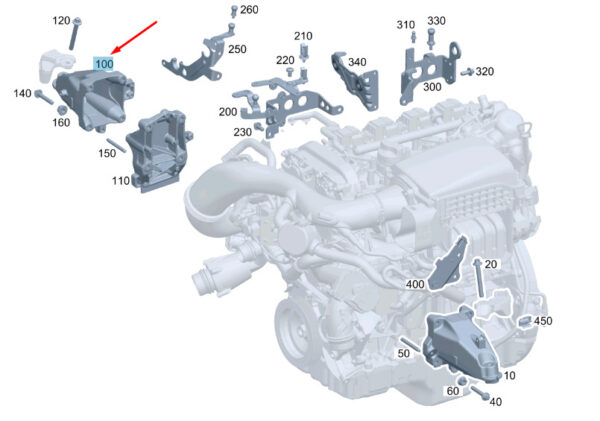 NEW MERCEDES-BENZ E W213 ENGINE CARRIER RIGHT SIDE A2742232204 ORIGINAL - Image 7