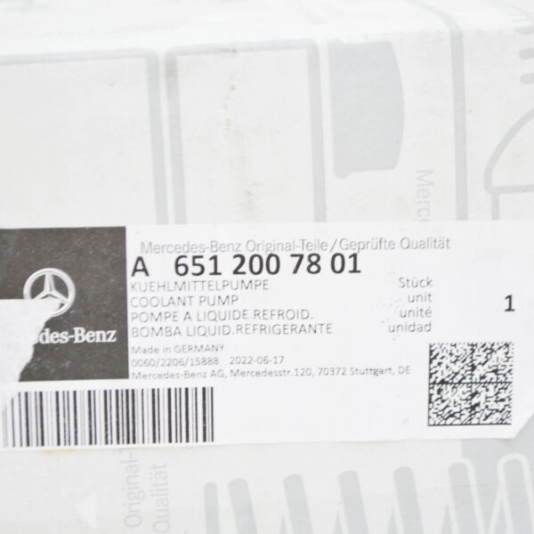 NEW MERCEDES-BENZ C W204 ENGINE COOLING WATER PUMP A6512007801 ORIGINAL - Image 7