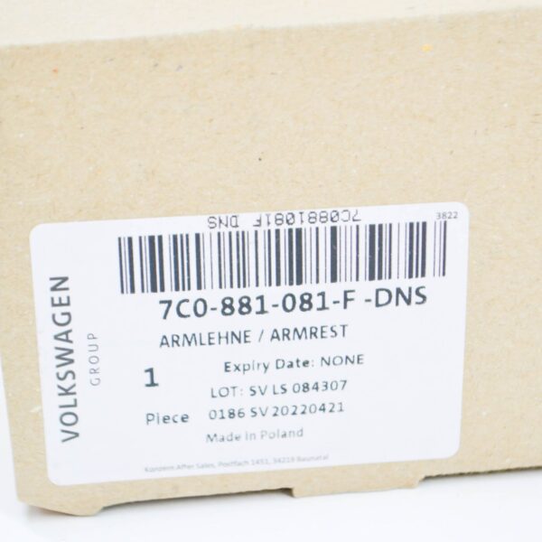 NEW VOLKSWAGEN CADDY MK4 SB LEFT ARMREST 7C0881081FDNS ORIGINAL - Image 7