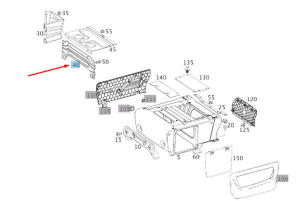 NEW MERCEDES-BENZ VITO W447 CENTER SEAT BASE A4479103201 ORIGINAL - Image 7