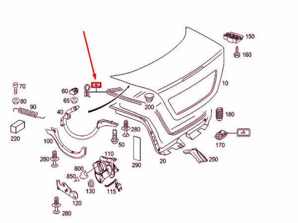 NEW MERCEDES-BENZ E W211 REAR LID SEAL A2117500398 ORIGINAL - Image 7