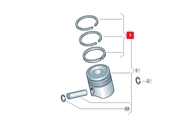 NEW AUDI R8 4S PISTON RINGS SET 077198151P - Image 9