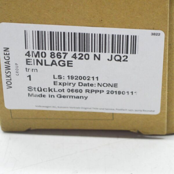 NEW AUDI Q7 4M RIGHT DOOR CARD INSERT TRIM 4M0867420NJQ2 - Image 9