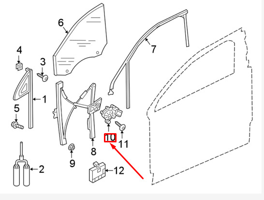 NEW AUDI A4 B9 FRONT RIGHT DOOR WINDOW POWER MOTOR 8W0959801 9 NEW AUDI A4 B9 FRONT RIGHT DOOR WINDOW POWER MOTOR 8W0959801 - Image 9