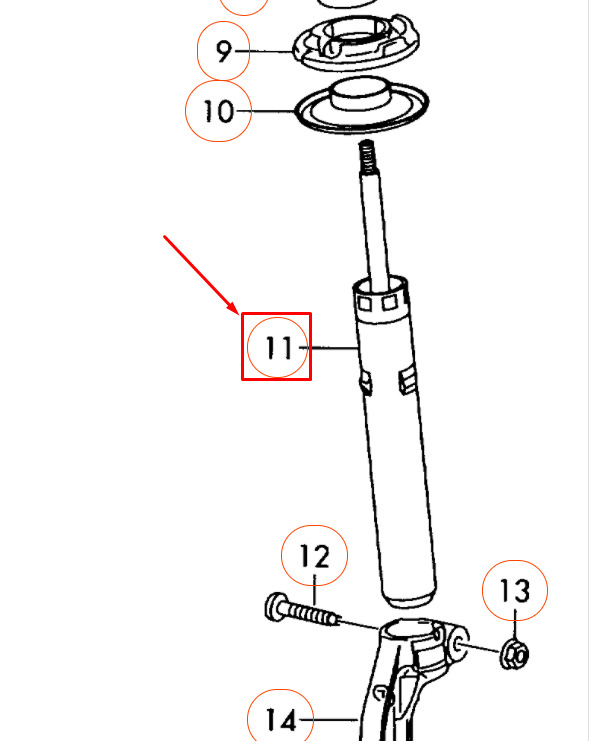 NEW AUDI A4 B8 FRONT GAS SHOCK ABSORBER 8K0413031CH ORIGINAL 7 NEW AUDI A4 B8 FRONT GAS SHOCK ABSORBER 8K0413031CH ORIGINAL - Image 7