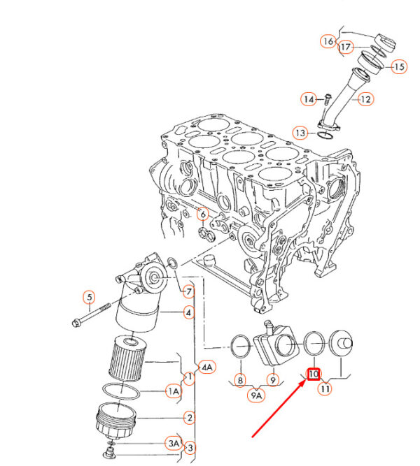NEW AUDI A3 8P OIL COOLER SEAL 038117070 ORIGINAL - Image 7