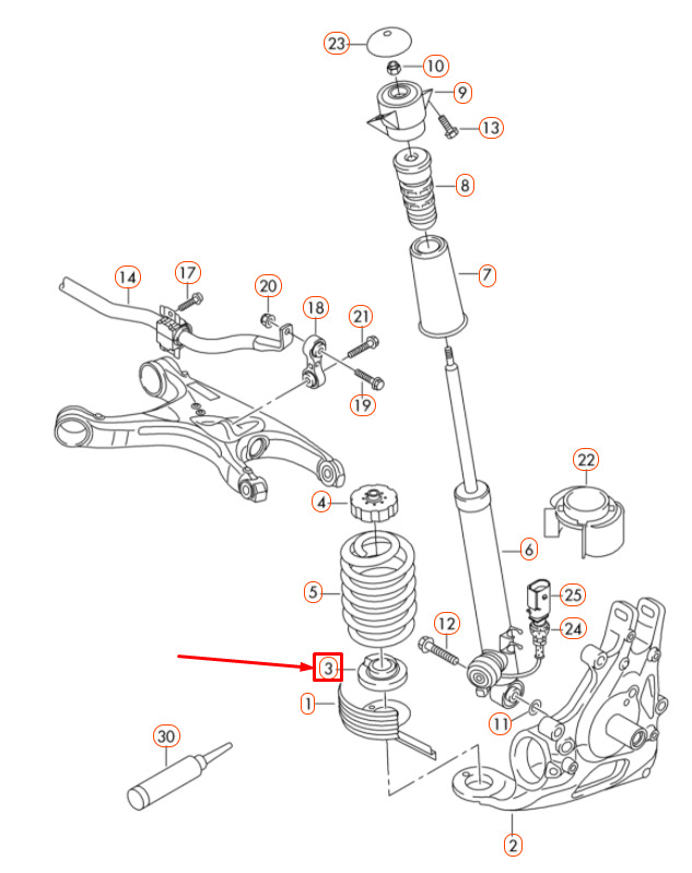 NEW AUDI A4 B8 REAR LOWER SPRING RUBBER PAD 8K0512297E ORIGINAL 7 NEW AUDI A4 B8 REAR LOWER SPRING RUBBER PAD 8K0512297E ORIGINAL - Image 7