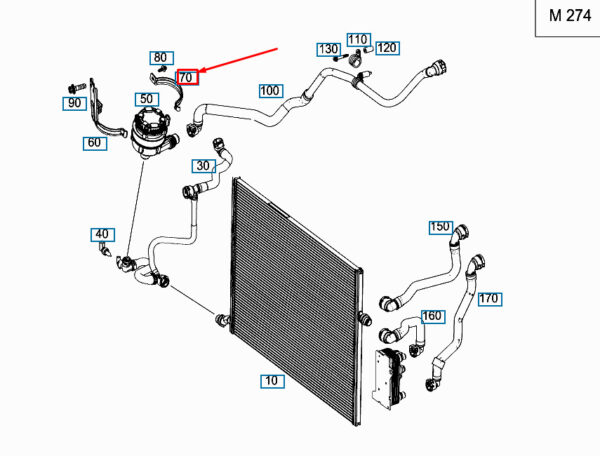 NEW MERCEDES-BENZ E W213 COOLING WATER PUMP BRACKET A2135011020 ORIGINAL - Image 7