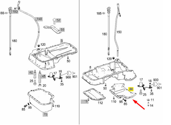 NEW MERCEDES BENZ C W204 AMG OIL PAN SUMP LOWER PART A1560100428 ORIGINAL - Image 7