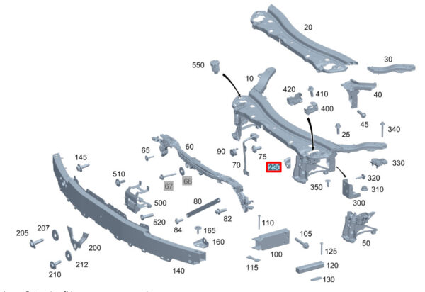 NEW MERCEDES-BENZ E W213 FRONT RIGHT AIR DUCT A2135051600 ORIGINAL - Image 7