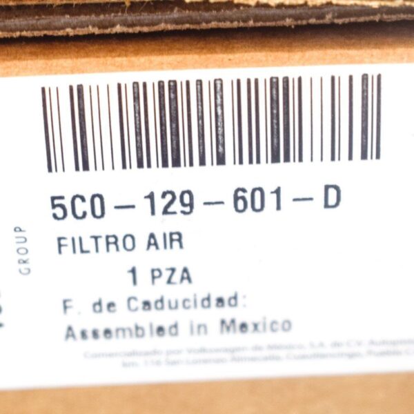 NEW VOLKSWAGEN PASSAT AIR FILTER BOX B8 1.8 TSI 132KW 5C0129601D 2015 ORIGINAL - Image 7