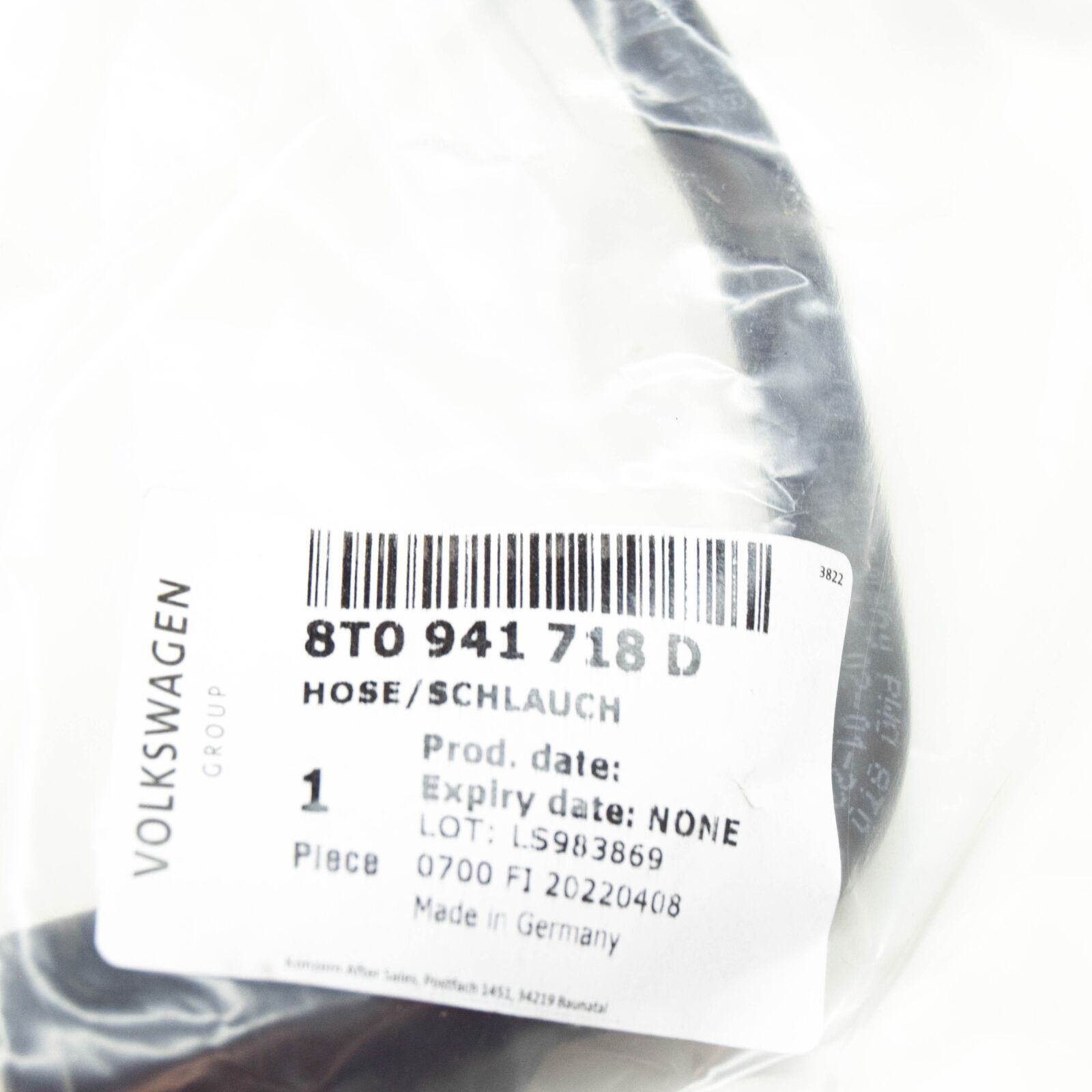 NEW AUDI A4 B8 RIGHT HEADLIGHT DRAIN TUBE 8T0941718D ORIGINAL 7 NEW AUDI A4 B8 RIGHT HEADLIGHT DRAIN TUBE 8T0941718D ORIGINAL - Image 7