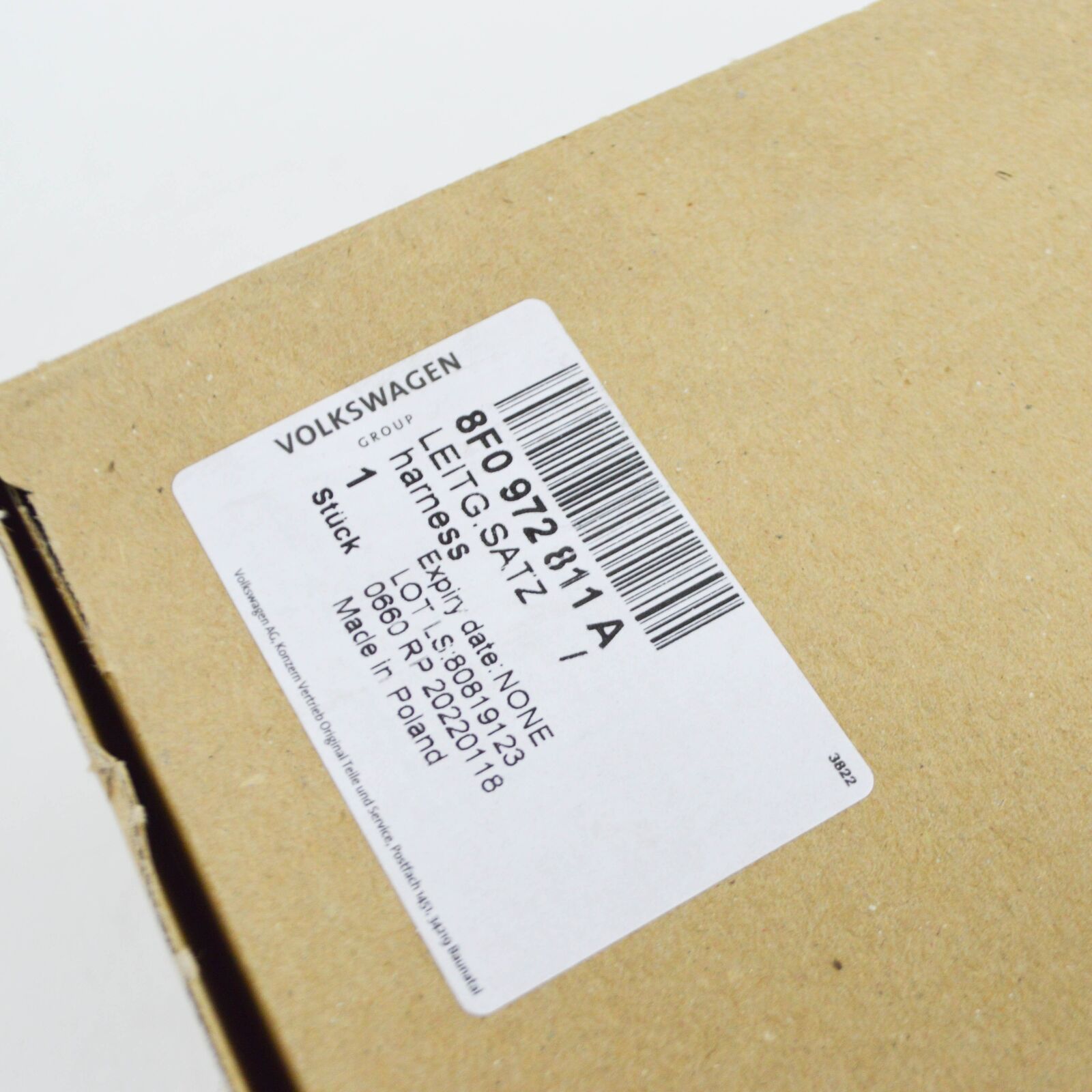 NEW AUDI A5 8F CONVERTIBLE TOP FRAME OPERATION WIRING LOOM 8F0972811A ORIGINAL 7 NEW AUDI A5 8F CONVERTIBLE TOP FRAME OPERATION WIRING LOOM 8F0972811A ORIGINAL - Image 7