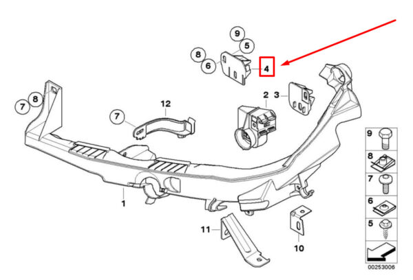 NEW BMW 3 E90 RIGHT HEADLIGHT ARM BRACKET 7136828 51647136828 ORIGINAL - Image 7