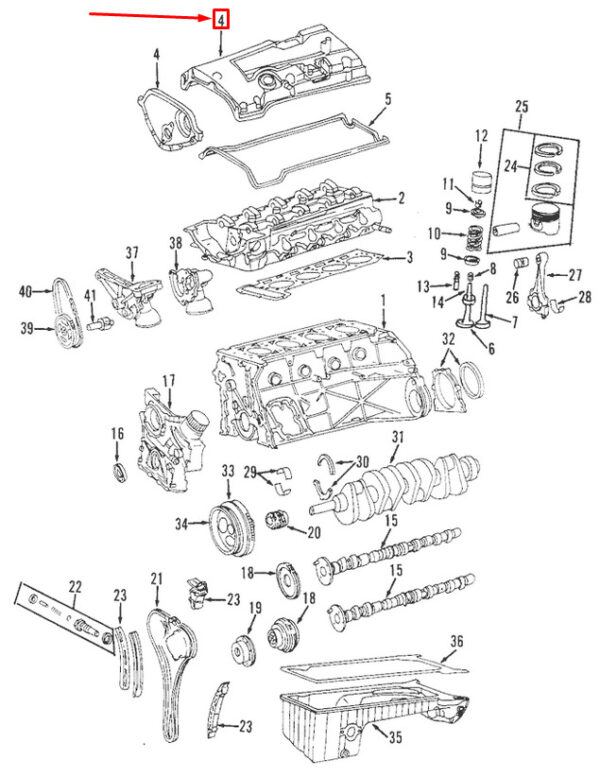 NEW MERCEDES-BENZ SLK R170 CYLINDER HEAD COVER A1110101930 ORIGINAL - Image 7