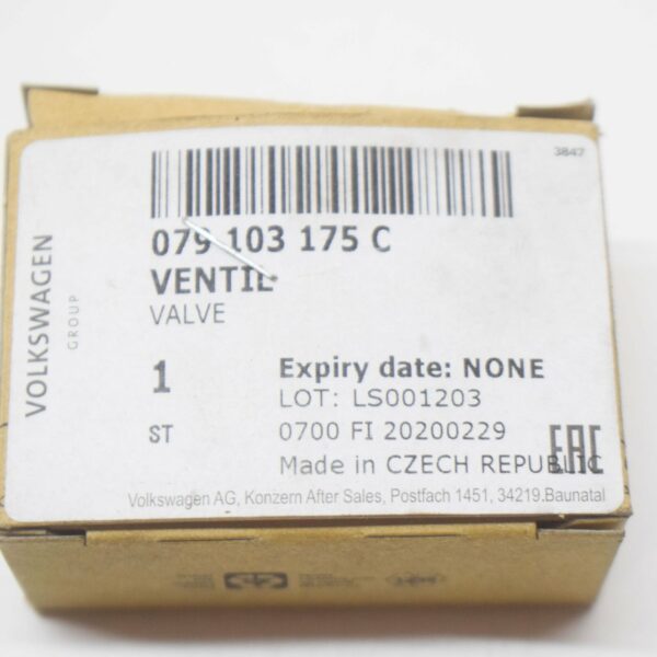 NEW AUDI A4 B7 OIL CHECK NON-RETURN VALVE 079103175C - Image 9