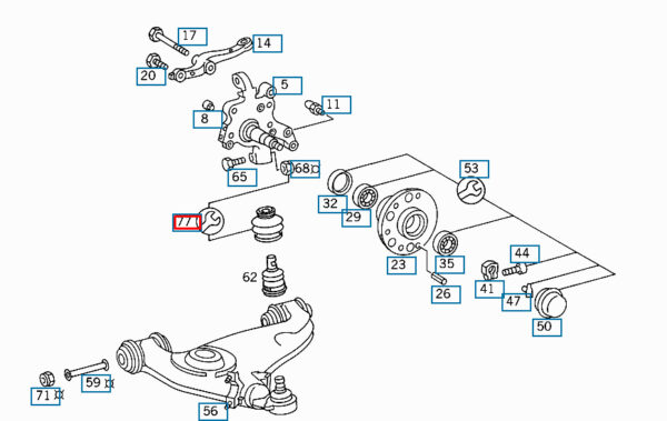 NEW MB SL R129 FRONT CONTROL ARM BALL JOINT BOOT KIT A2013300085 ORIGINAL - Image 7