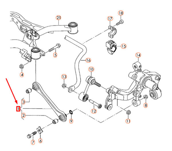 NEW AUDI Q3 8U REAR AXLE RIGHT TRACK ROD 1K0501530C - Image 9