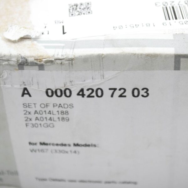 NEW MERCEDES-BENZ GLE W167 REAR BRAKE PADS SET A0004207203 ORIGINAL - Image 7